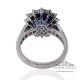 platinum ring with rich blue sapphire 
