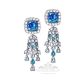 Custom Order, 18kt White Gold Sapphire & Diamond Earrings 7.32 tcw GIA Certified 