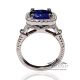 Blue sapphire platinum ring