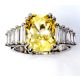untreated 5.35 ct yellow sapphire ring for ladies 