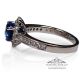 18kt white gold and blue sapphire ring 