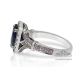 Platinum Sapphire & Diamond Ring 4.10 ct 