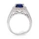 royal blue sapphire platinum ring