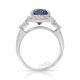 blue sapphire ring design platinum
