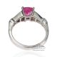 pink sapphire halo ring