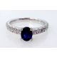oval cut Ceylon sapphire ring for girls 