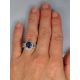 Natural blue Ceylon sapphire Platinum Oval 
