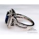 3.54 ct blue Sapphire ring 