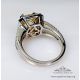 Platinum ring 4.27 ct yellow sapphire 