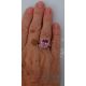 Pink Cushion sapphire ring