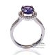 purple sapphire oval and diamond ring designs