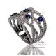 white gold 18kt and blue sapphire ring