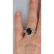 Green-Oval-Cut-Natural-Sapphire-&-Diamond-Ring-size-6.5