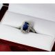 Untreated sapphire ring