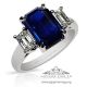  deep blue Platinum Sapphire Ring