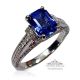 18K Blue Sapphire Ring