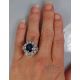 Royal Blue Sapphire ring in finger 