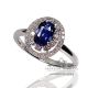 Blue-Sapphire-and-diamonds-ring-in-white-gold