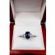 rich blue sapphire engagement ring