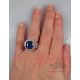 6.12 ct Blue Sapphire and diamonds ring