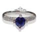 Blue-Sapphire-1.05 Ct-&-Diamond-Ring