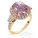 Unheated 6.18 ct Pink Sapphire Ring, ,18kt Rose Gold GIA Certified Origin