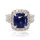 vivid blue sapphire diamond engagement ring