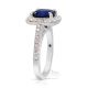 royal blue sapphire and diamond engagement ring