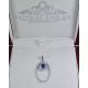 blue sapphire and diamond white gold necklace