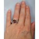rose gold peach sapphire engagement ring for women