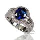Fancy blue sapphire ring