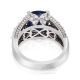 royal blue sapphire engagement ring in platinum