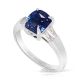 Unheated Emerald Cut Sapphire Ring, 2.24 ct 18kt GIA Certified 