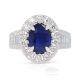 Natural Sapphire Ring, 3.62 ct Platinum GIA Origin Certified