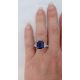 Natural Sapphire Ring, 7.20 ct Asscher Cut Madagascar GIA Certified 