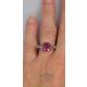 pink sapphire halo ring for ladies