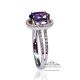purple sapphire oval cut diamond ring