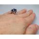 sapphire ring in finger 