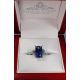 blue sapphire Emerald Cut ring