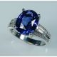 White Gold and blue Sapphire 