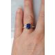 Blue sapphire ring in finger 