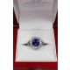 blue sapphire cushion cut diamond engagement ring