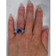 Blue sapphire in finger 