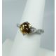 Natural yellow sapphire 14 kt White Gold ring  
