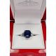 blue sapphire ring with box 