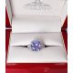 Unheated Color Change Sapphire Platinum Ring, 6.62 ct GIA Certified 