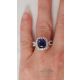 Color Change Sapphire Ring, 3.21 ct Platinum Unheated GIA Certified