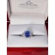 Platinum Sapphire Ring, 4.08 ct Unheated GIA Certified