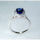 Blue Oval Cut Natural Ceylon Sapphire-18kt White Gold 1.93 tcw 