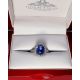 Platinum Sapphire Ring, 5.09 ct Unheated GIA Certified 
